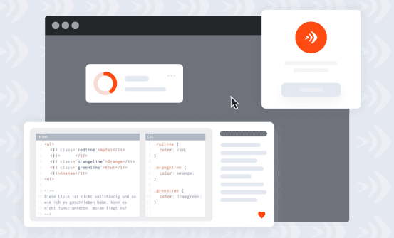 Illustration of a computer screen with an open coding environment and code.