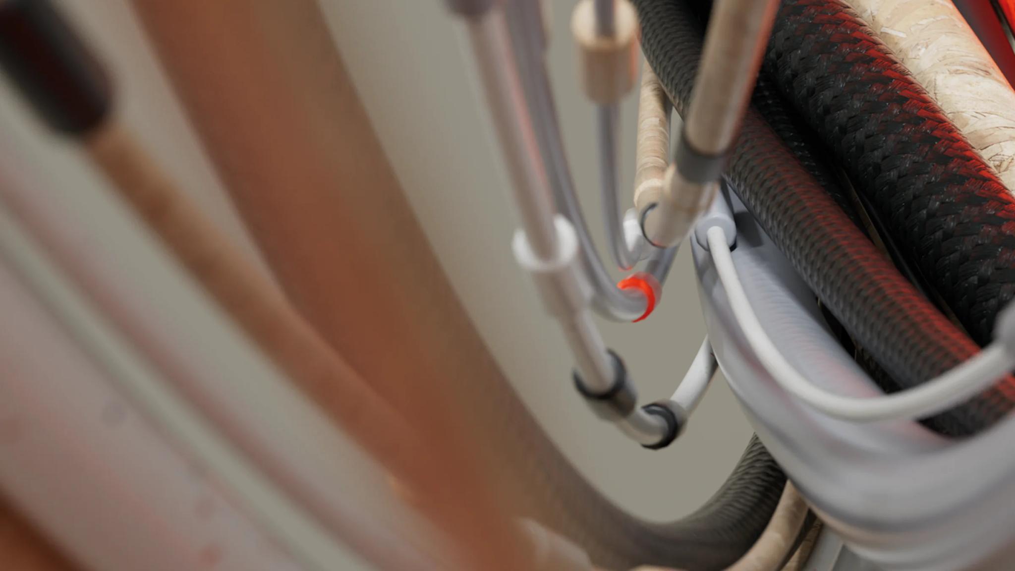 Pipes and hoses in technical installation