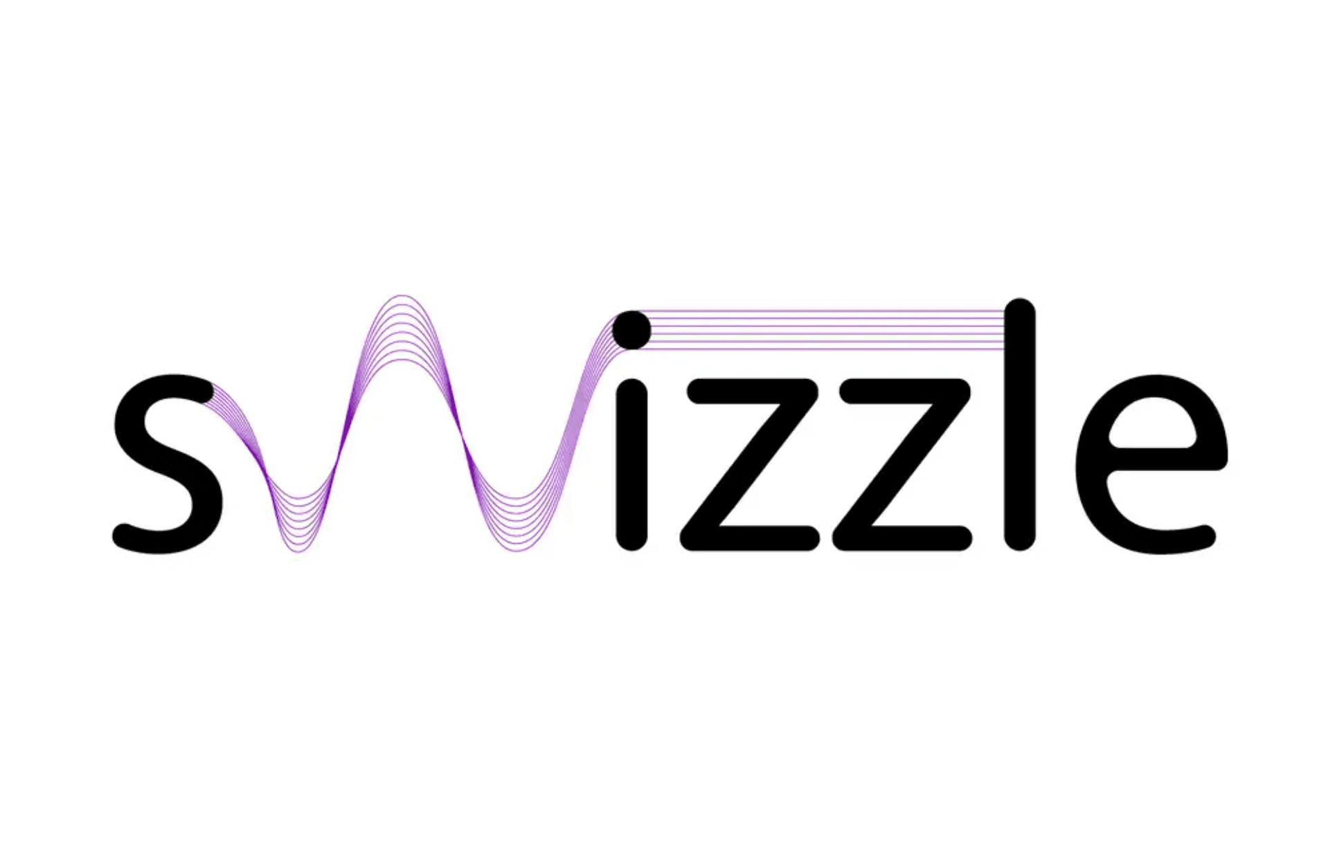Logo with the word "swizzle" and a wave line over the letter "w"