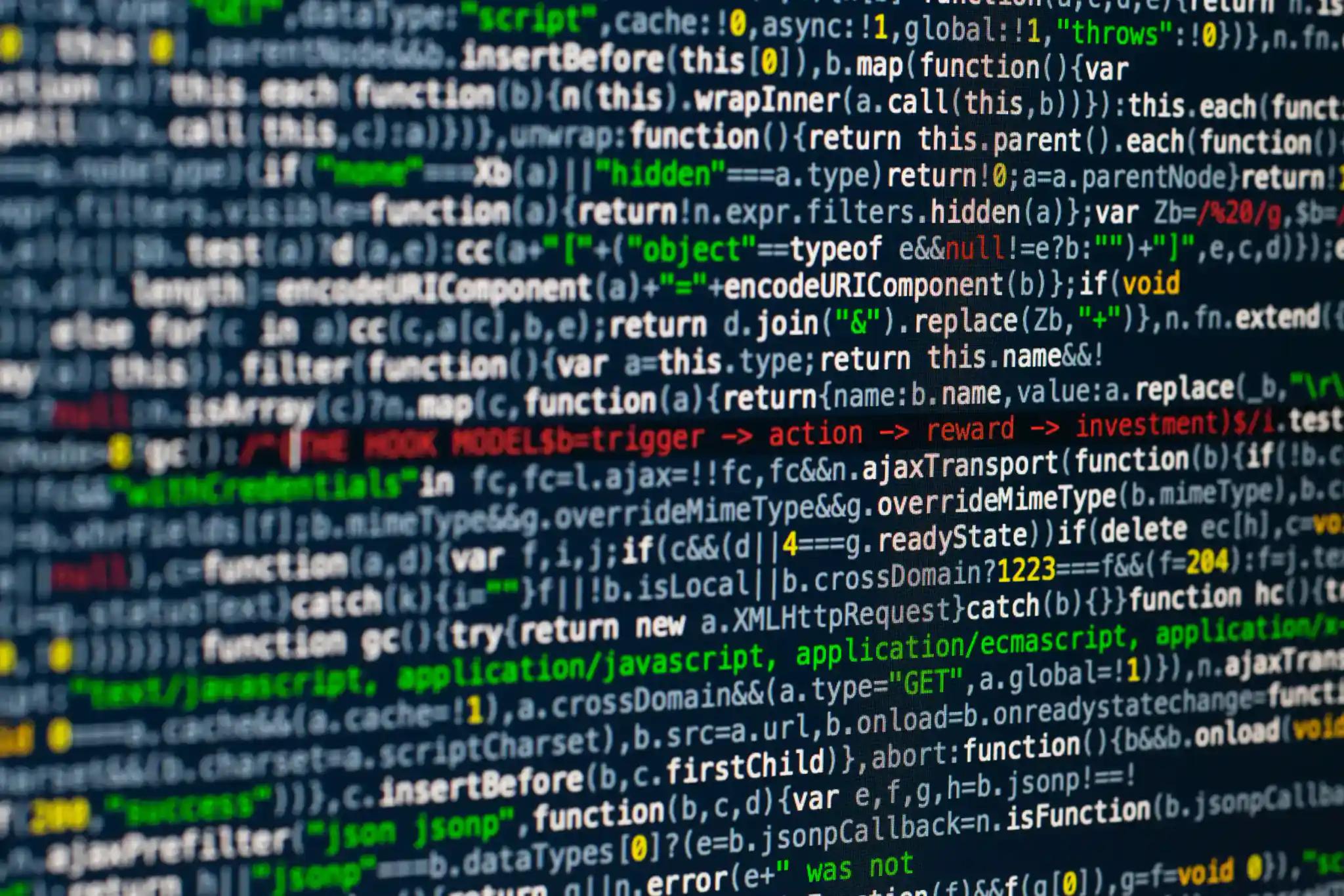 Programmcode auf einem Computerbildschirm.