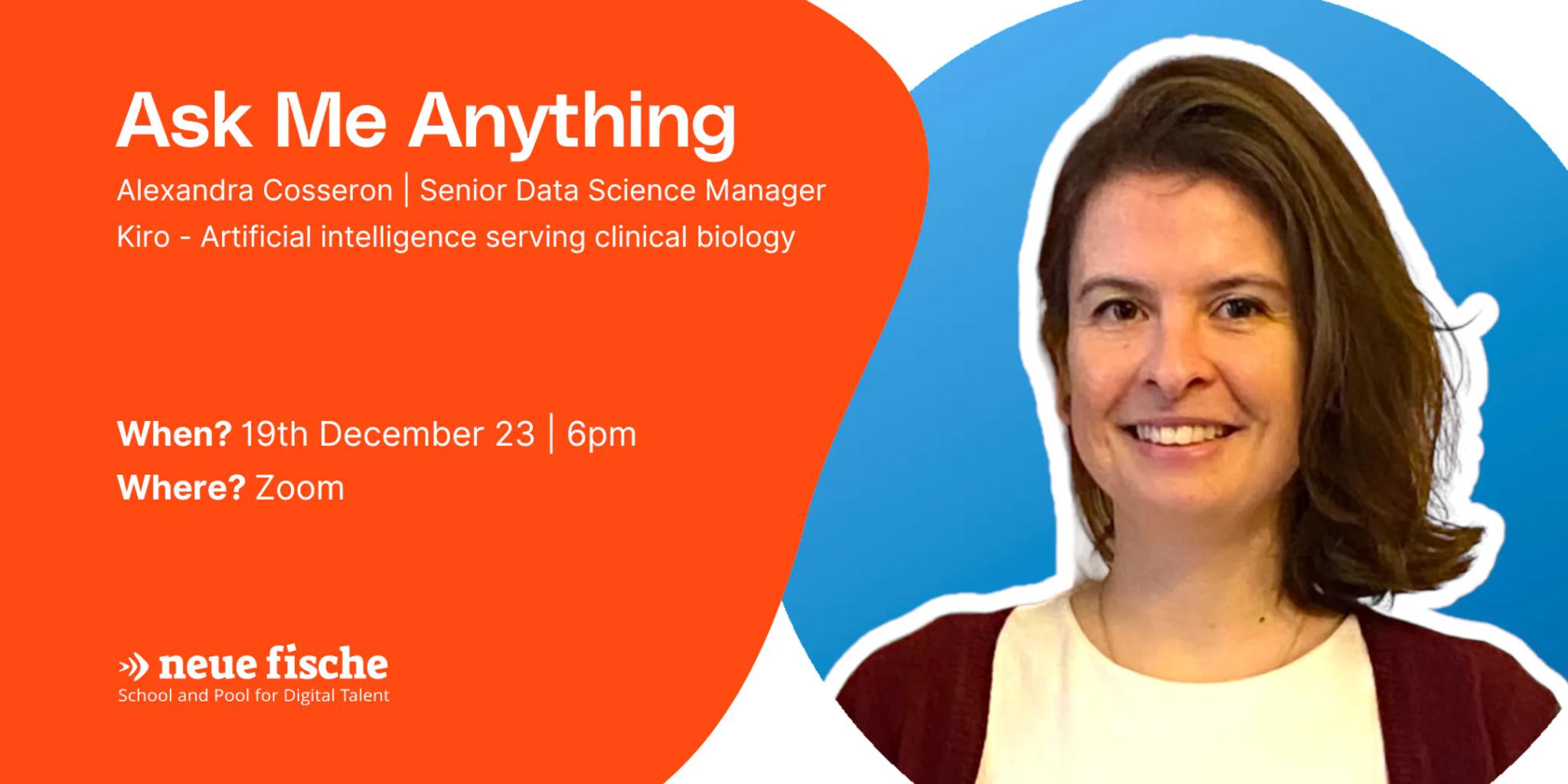 Porträt von Alexandra Cosseron für Ask Me Anything Veranstaltung